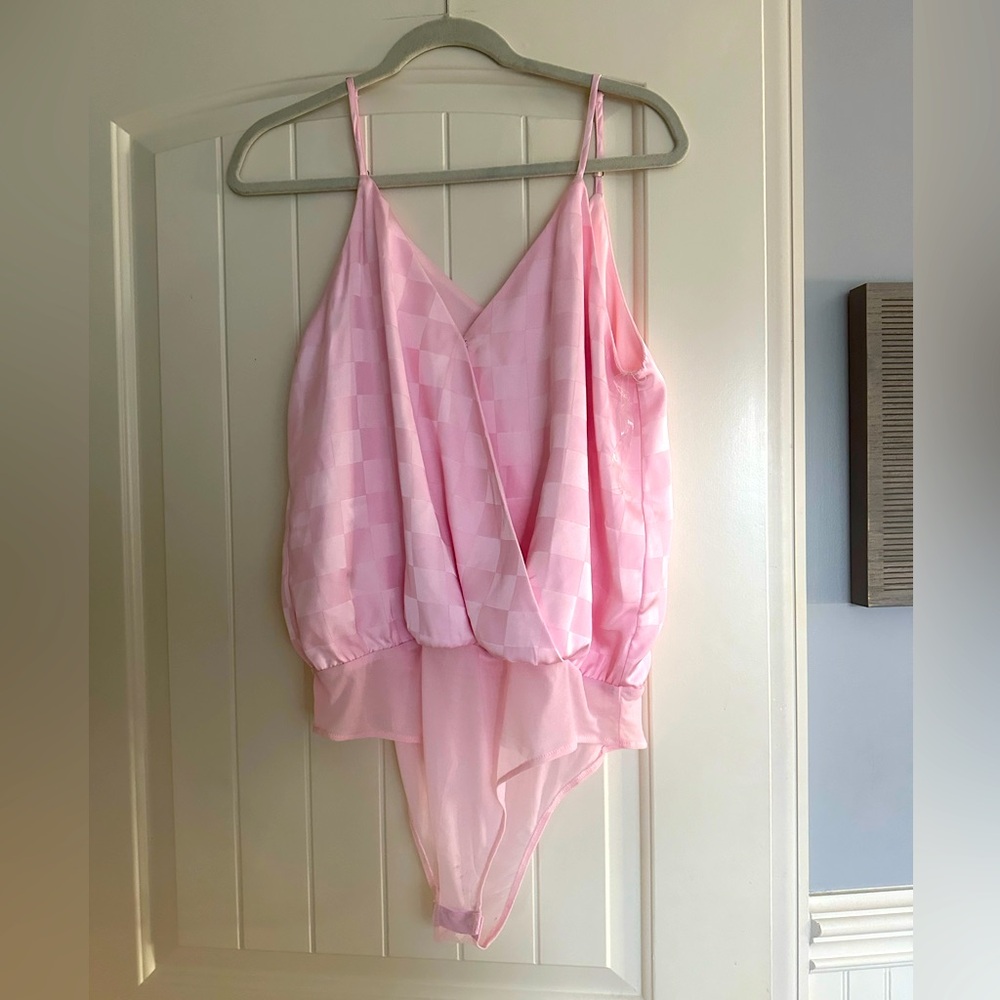Pink Checkered Boutique Bodysuit
